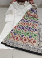 Pure Camric Cotton Multi Colour Casual Wear Chikankari Work Readymade Kurti With Plazzo